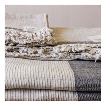 Ten i muhou Heather Stripe Bath Towel - Beige
