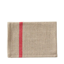 Fog Linen Work Tea Towel - Ecru with Red Stripe