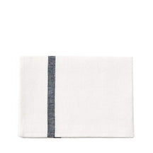 Fog Linen Work Tea Towel - White with Navy Stripe