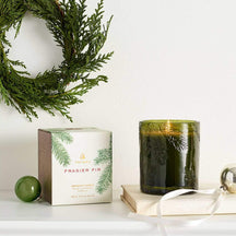 Thymes Frasier Fir Green Glass Candle