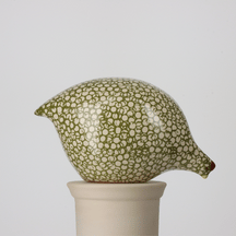 Les Ceramiques de Lussan Quail Pecking - Green