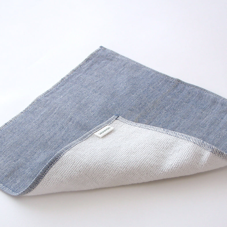 Sasawashi Navy Gauze Handkerchief