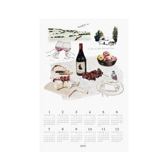 2027 Linen Calendar Good Food and Wine
