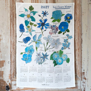 2027 Linen Calendar Les Fleurs Bleues