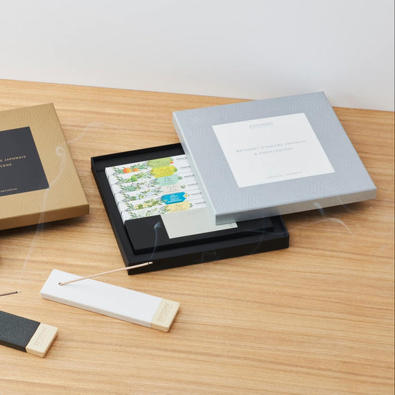 Esteban Japanese Garden Incense Set with Rectangle Holder