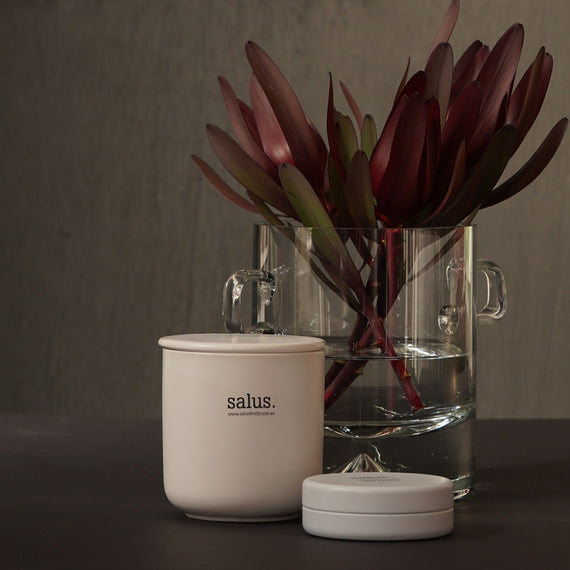 Salus Lemongrass Porcelain Soy Candle