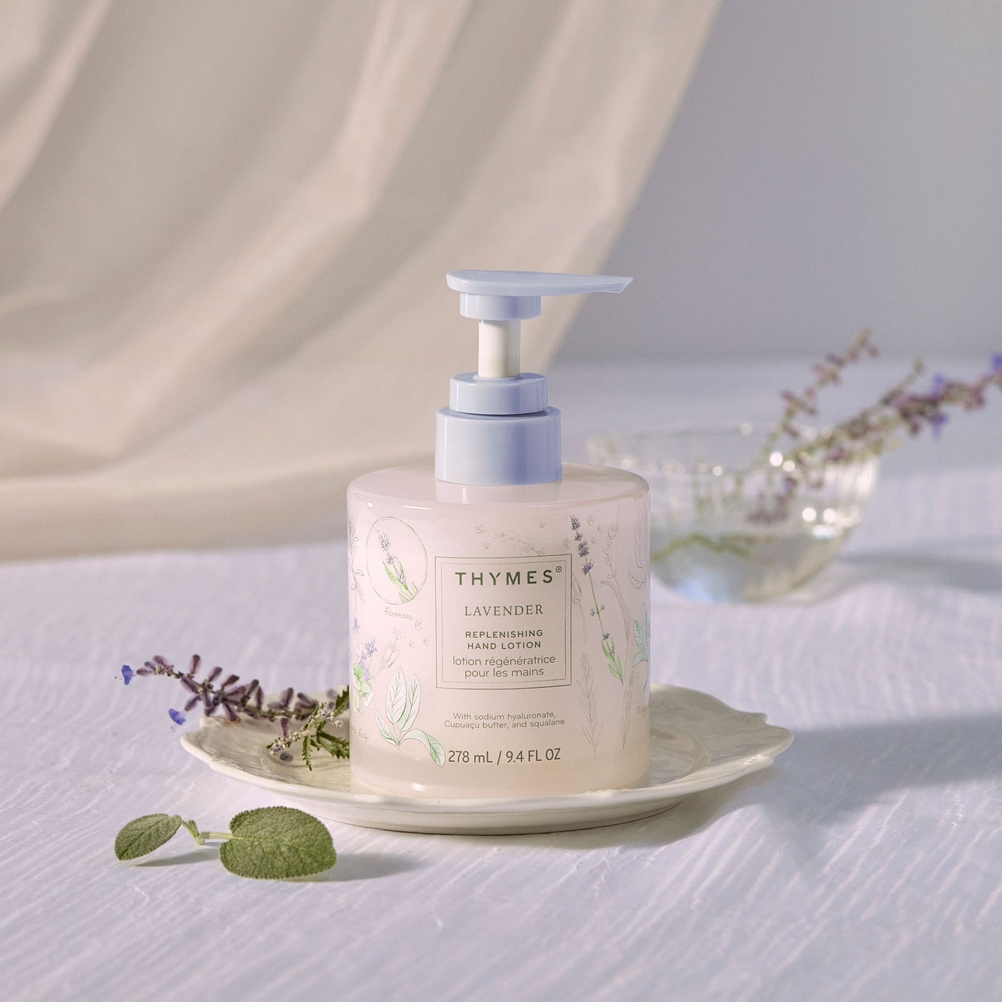 Thymes Lavender Hand Lotion in Glass