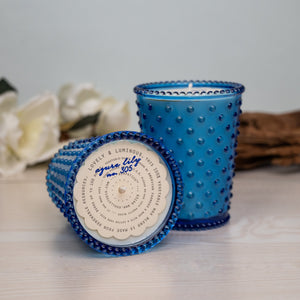 Azure Lily Hobnail 100hr Candle