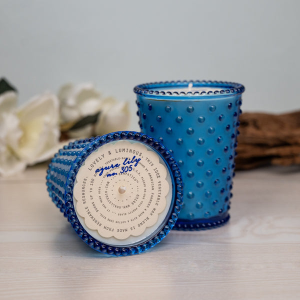 Azure Lily Hobnail 100hr Candle