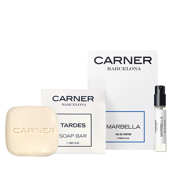 CARNER BARCELONA Tardes Soap Bar + Marbella EDP Sample Vial