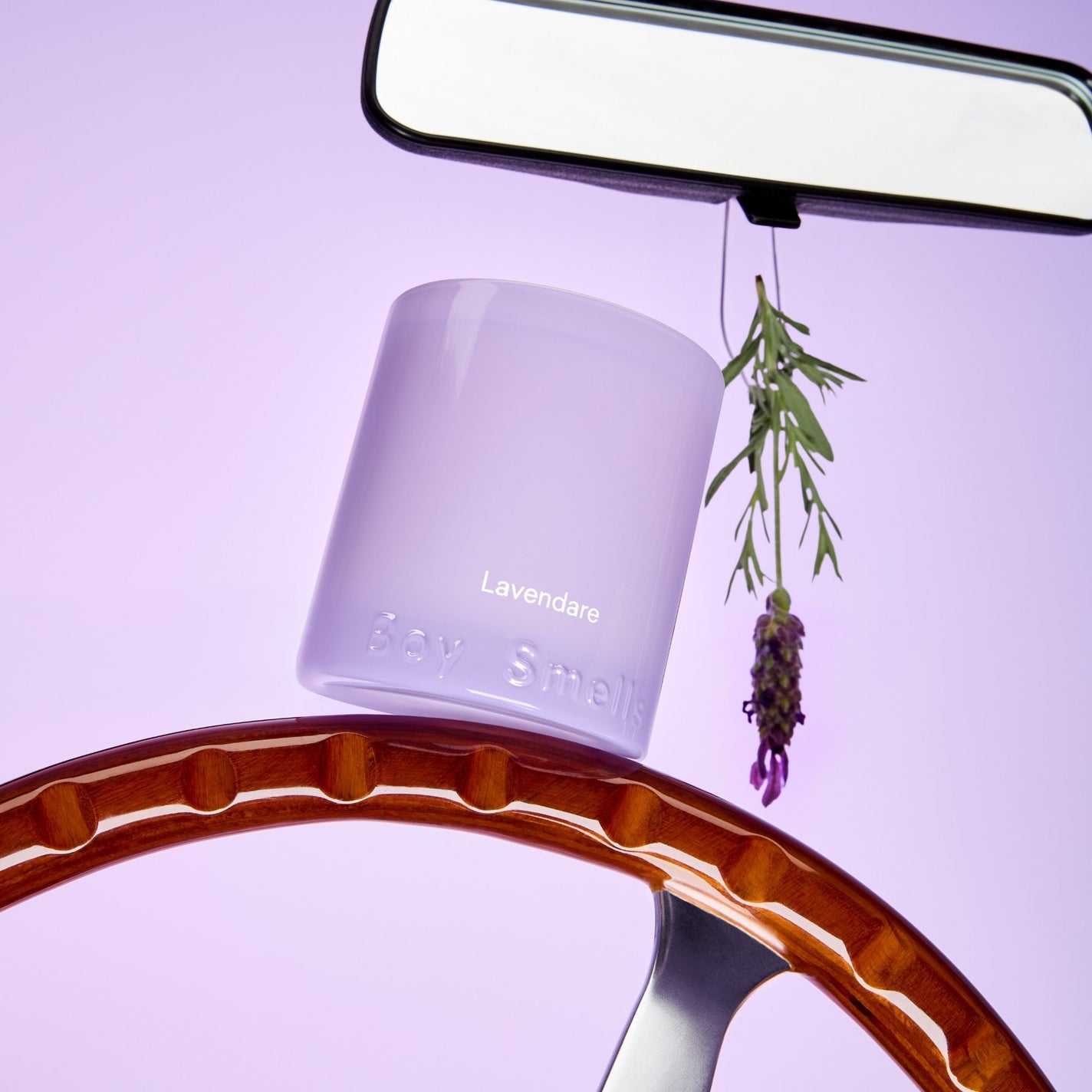 Boy Smells Lavendare Standard Candle