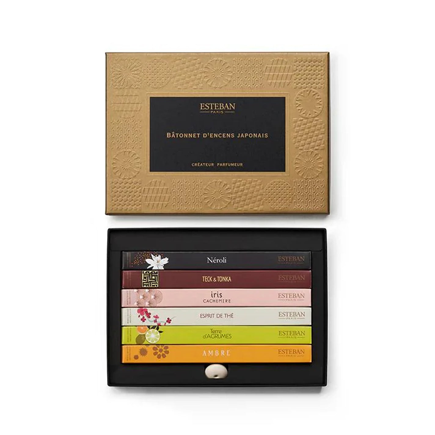 Esteban Japanese Classic Incense Set with Round Holder