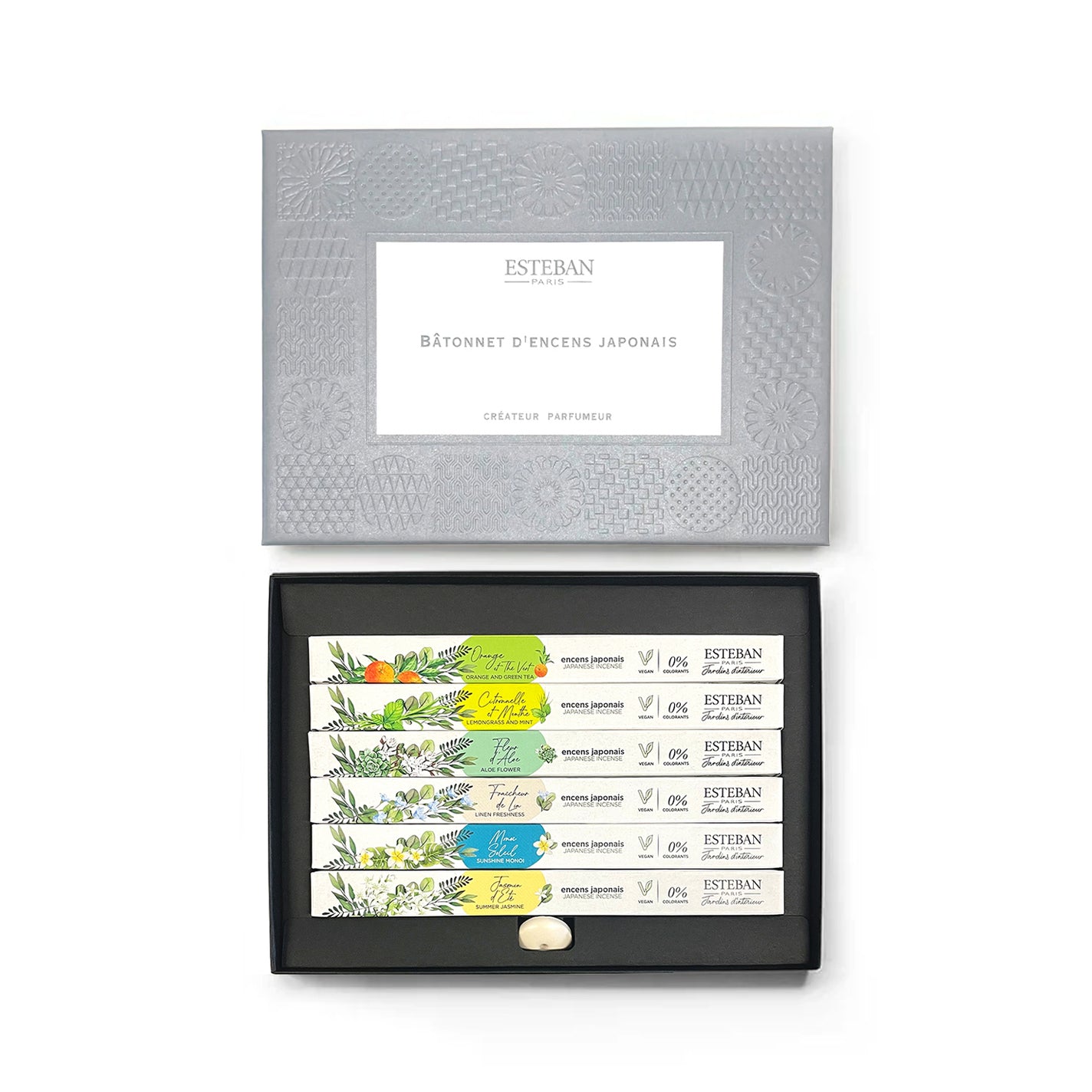 Esteban Japanese Garden Incense Set with Round Holder