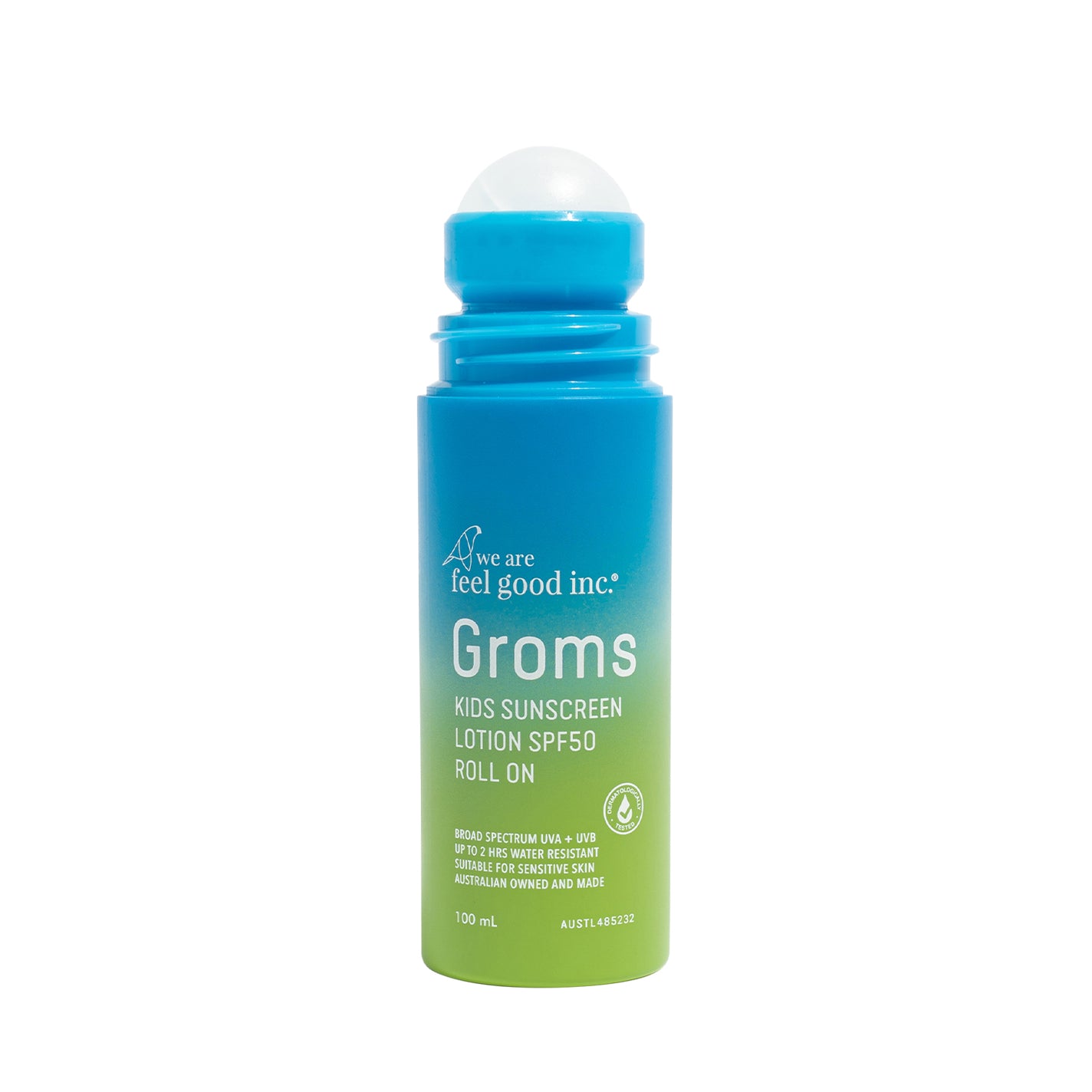We Are Feel Good Inc. Groms Kids Sunscreen Lotion SPF50 Roll On