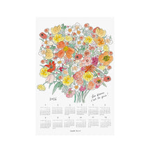 Fog Linen Work 2026 Linen Tea Towel Calendar: Joyful Bouquet