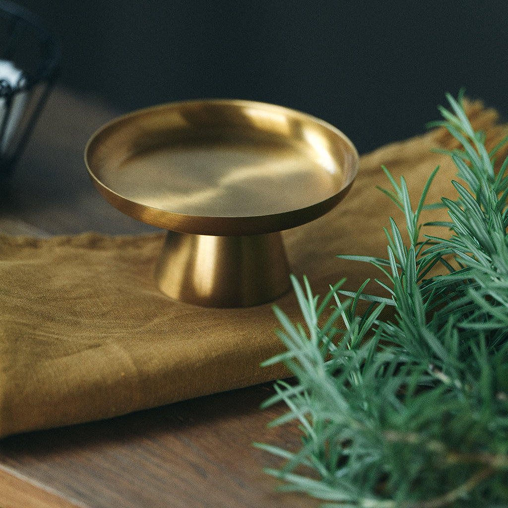 Fog Linen Work Brass Cake Stand (XS)