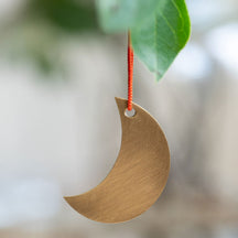 Fog Linen Work Brass Moon Ornament