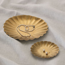Fog Linen Work Brass Petal Tray (S)