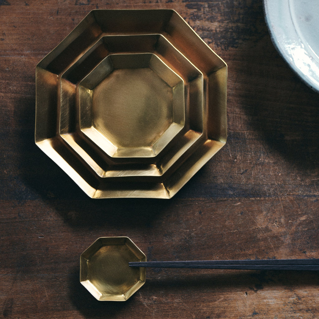 Fog Linen Work Brass Plate: Octagon (XS)