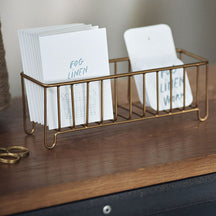 Fog Linen Work Brass Wire Slender Basket