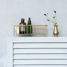 Fog Linen Work Brass Wire Slender Basket