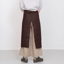 Fog Linen Work Linen Full Apron: Chocolate