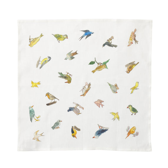 Fog Linen Work Isabelle Boinot Handkerchief: Birds