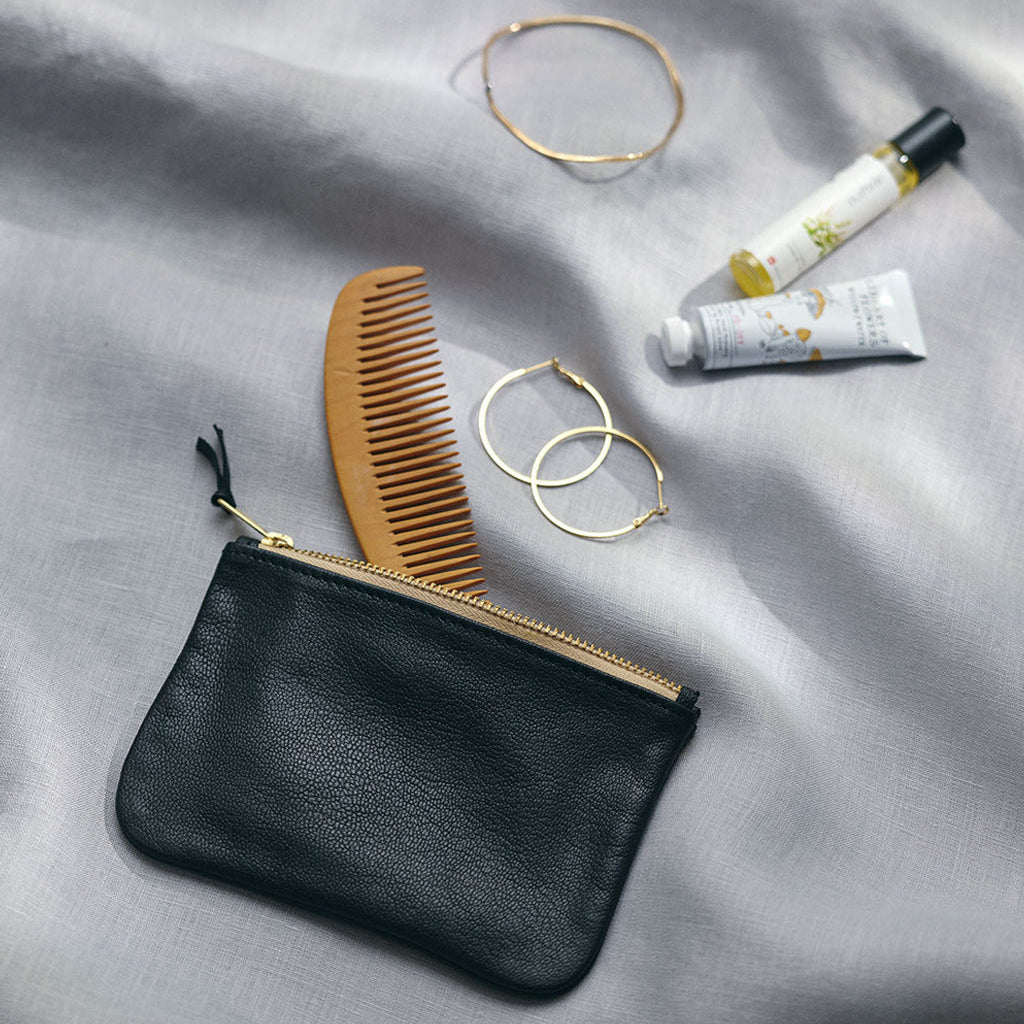 Fog Linen Work Joseph Leather Pouch (S)