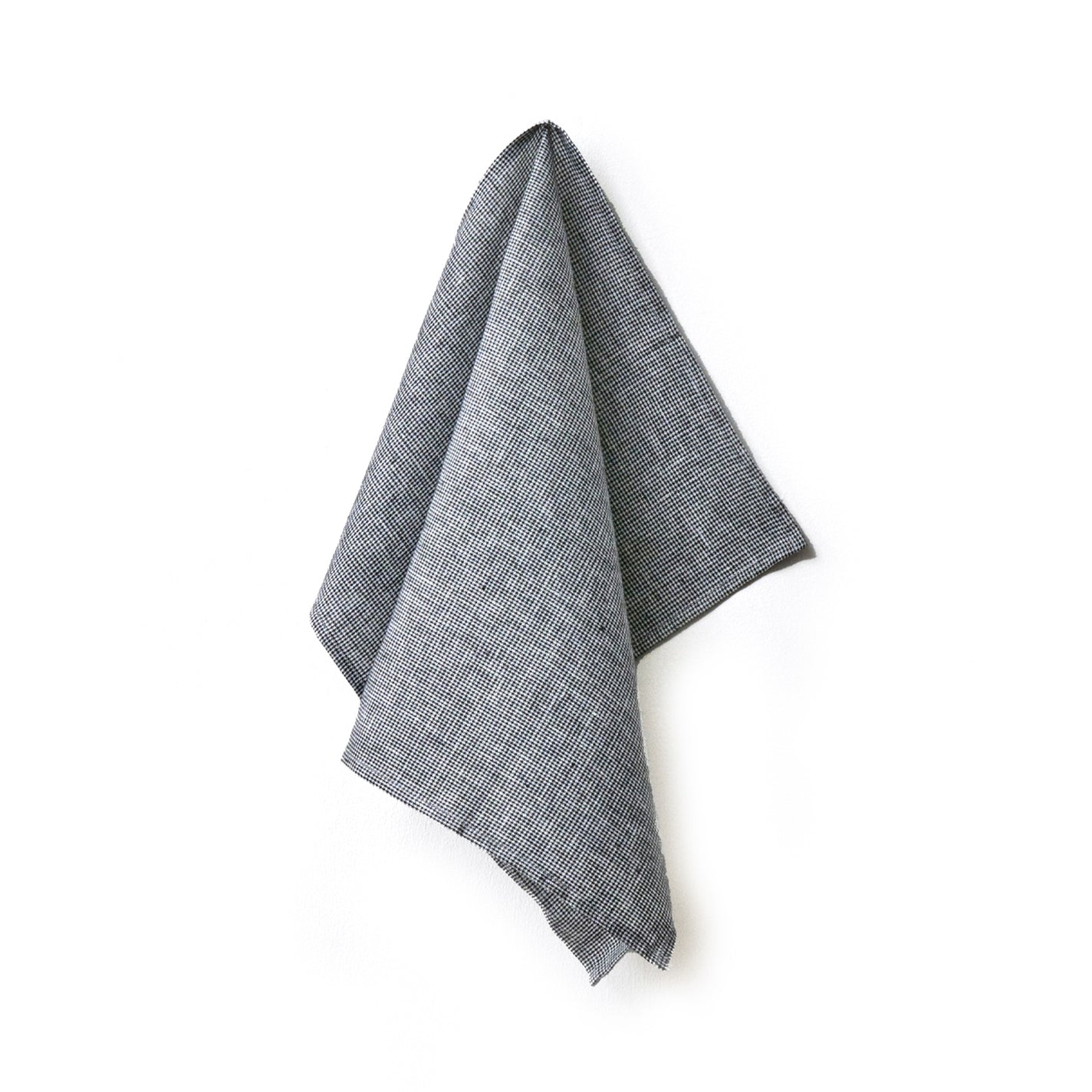 Fog Linen Work Linen Tea Towel: Houndstooth Check