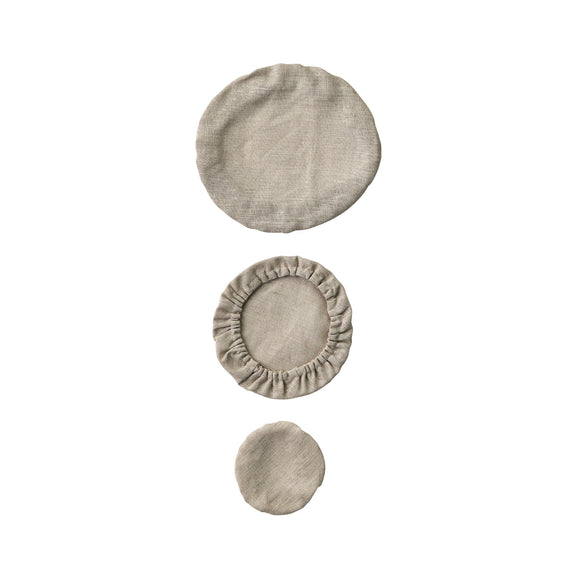 Fog Linen Work Bowl Cover Set 3: Natural