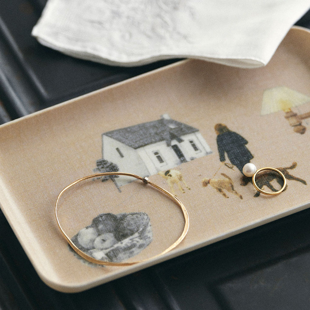 Fog Linen Work Linen Coated Tray (S): Misato Ogihara Living with Dog