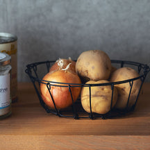 Fog Linen Work Oval Basket (M)