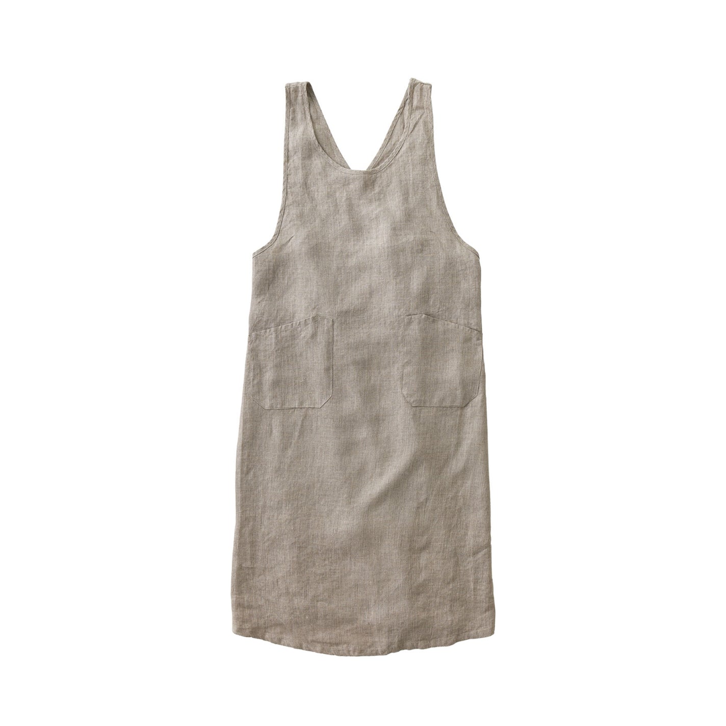 Fog Linen Work Linen Over Dress Apron: Natural