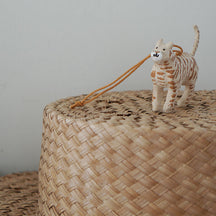 Fog Linen Work Papier Maché Ornament: Cat