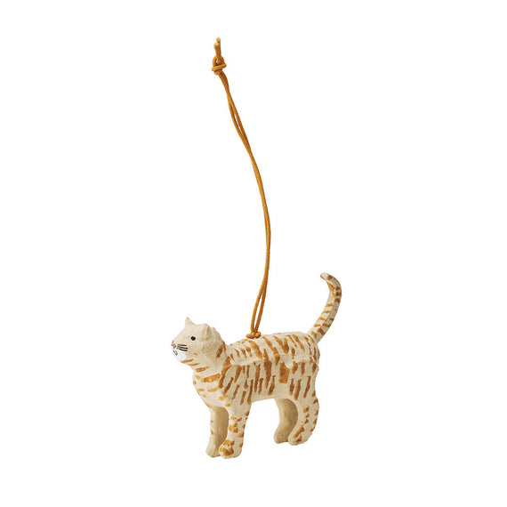 Fog Linen Work Papier Maché Ornament: Cat