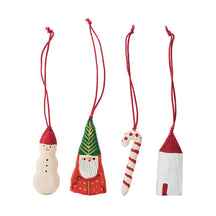 Fog Linen Work Noel Ornaments - 4 Piece Set