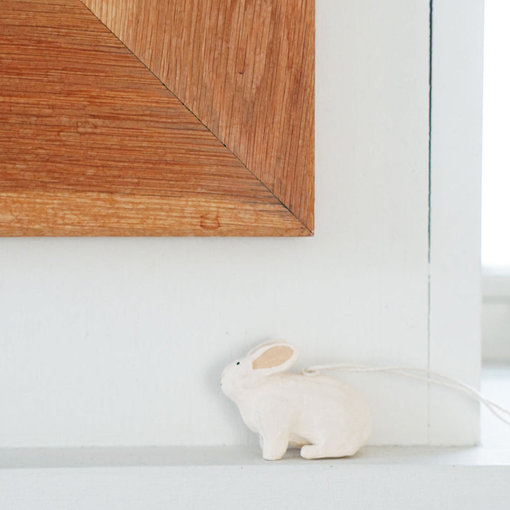 Fog Linen Work Papier Maché Ornament: Rabbit