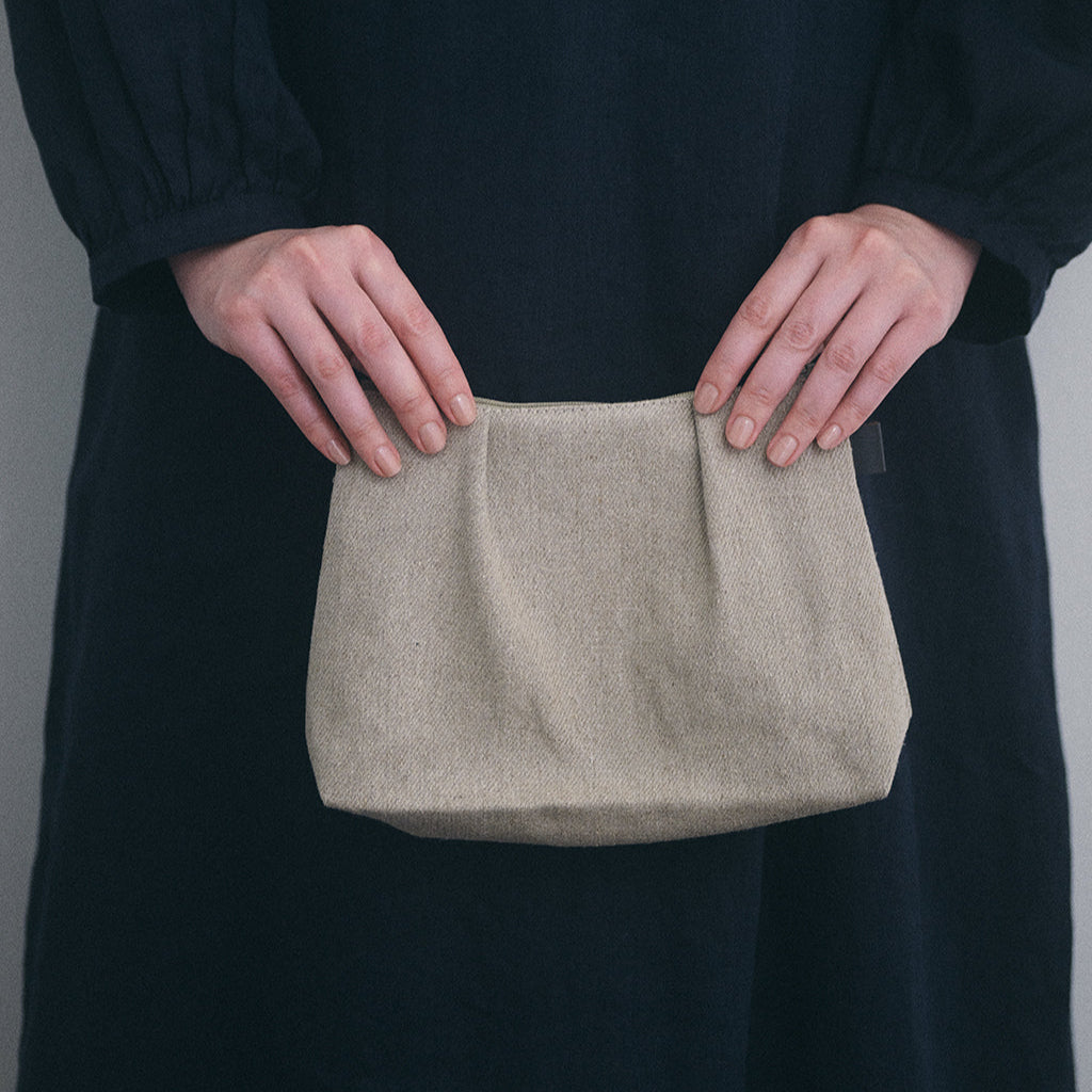 Fog Linen Work Seg Pouch (M): Natural