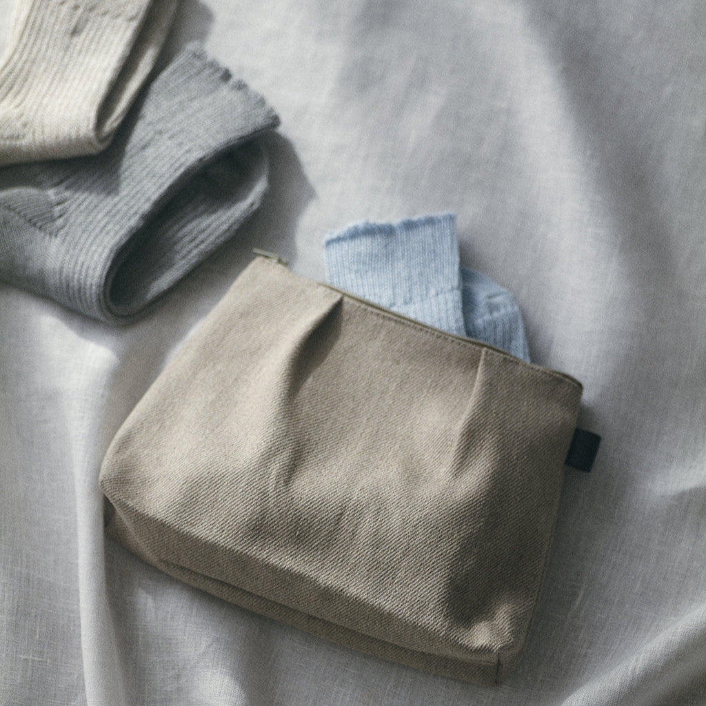 Fog Linen Work Seg Pouch (M): Natural