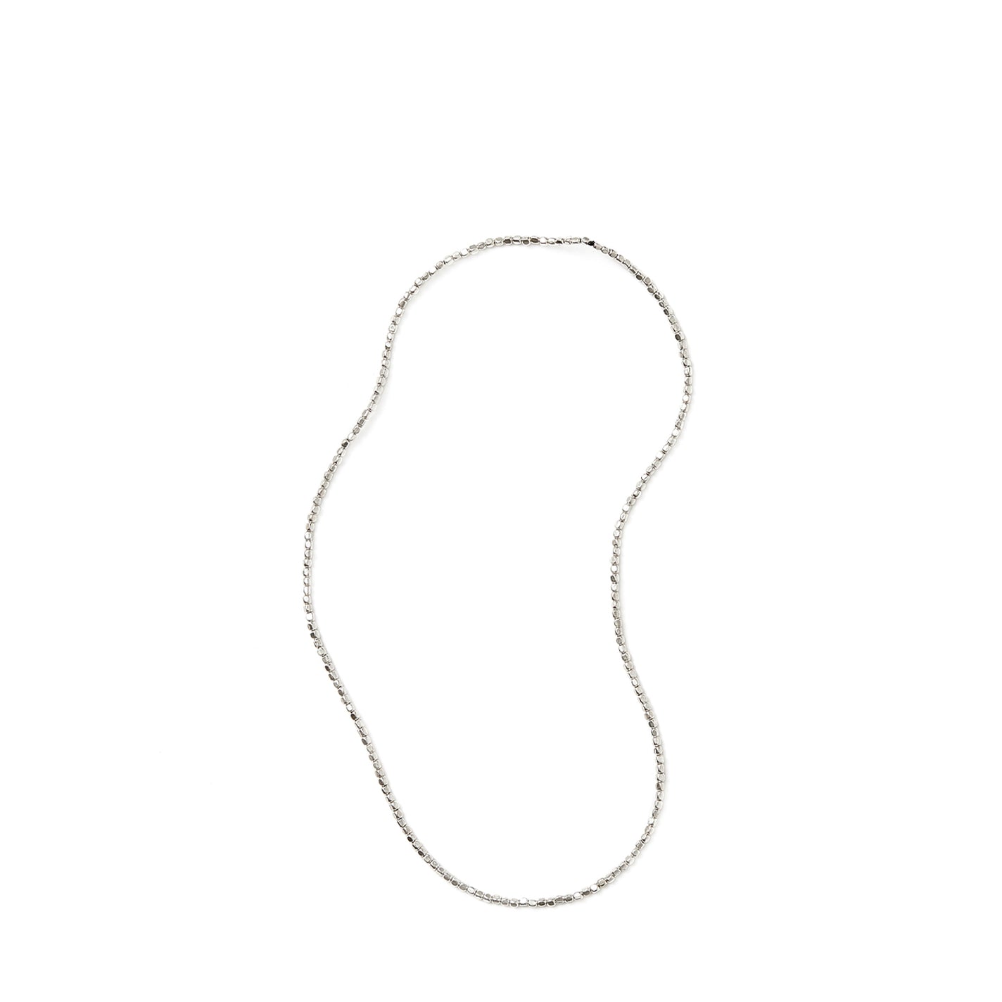 Fog Linen Work Silver Beads Necklace (S)