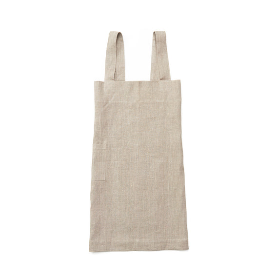 Fog Linen Work Linen Square Cross Apron: Natural