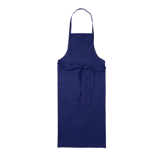 Fog Linen Work Linen Full Apron: Blue Violet