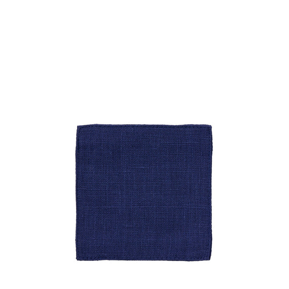 Fog Linen Work Linen Coaster: Blue Violet