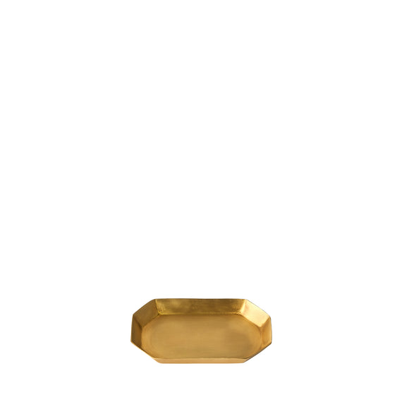 Fog Linen Work Brass Plate Long Octagonal (XS)