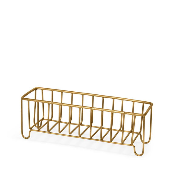 Fog Linen Work Brass Wire Slender Basket