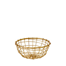 Fog Linen Work Gold Wire Basket (SS): Round