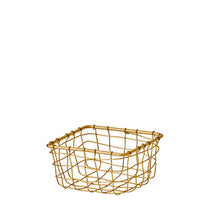 Fog Linen Work Gold Wire Basket (S): Square