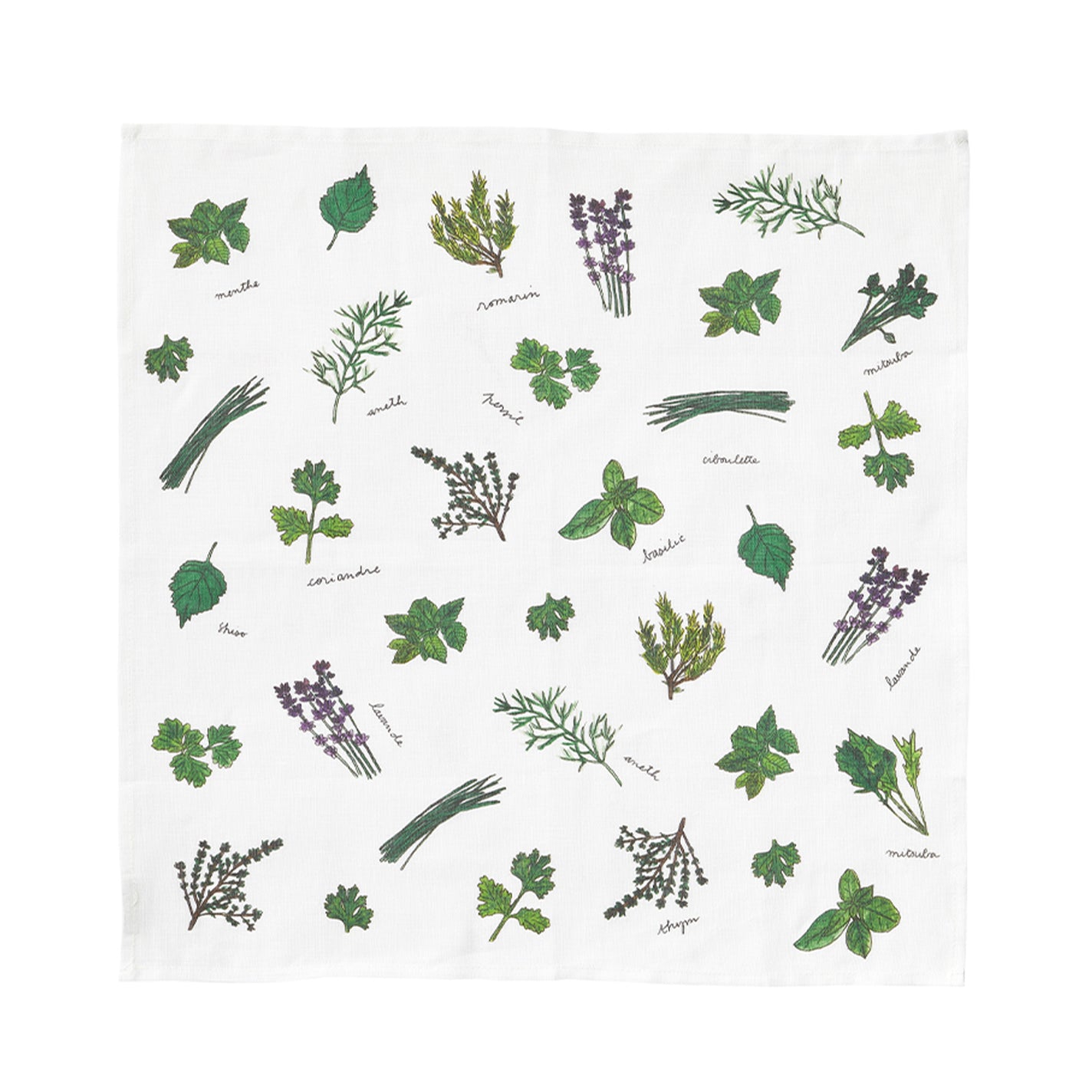 Fog Linen Work Isabelle Boinot Handkerchief Herbs
