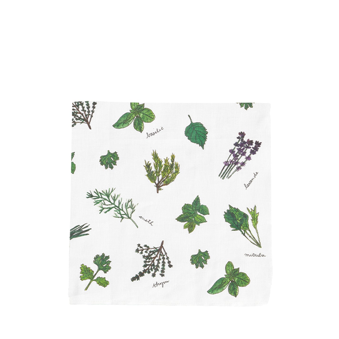 Fog Linen Work Isabelle Boinot Handkerchief Herbs