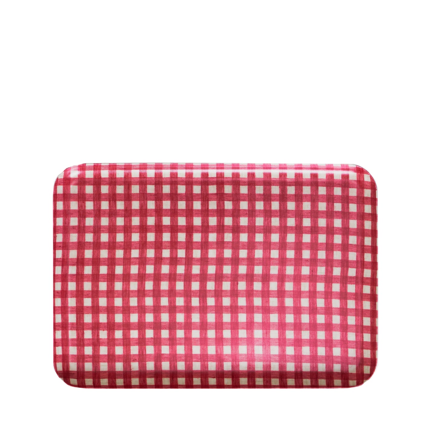 Fog Linen Work 'Anne' Red Check Tray - Large